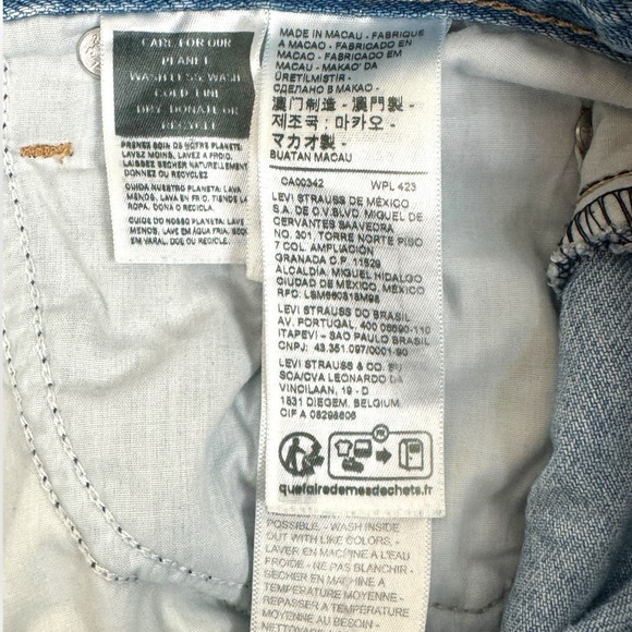 Levi's Premium Baggy Dad Jeans Women's 24x30 Distressed Relaxed Fit Big E Tag - Picture 10 of 15